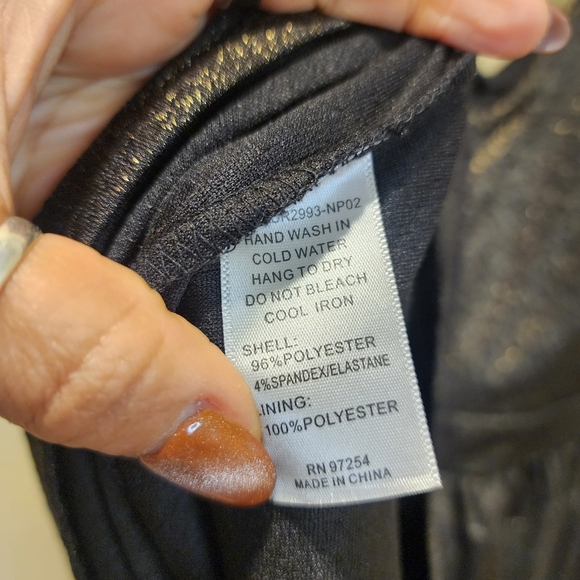 One Clothing Los Angeles Women'd Elegant Metallic  Sleeveless Party Dress L - Picture 9 of 9